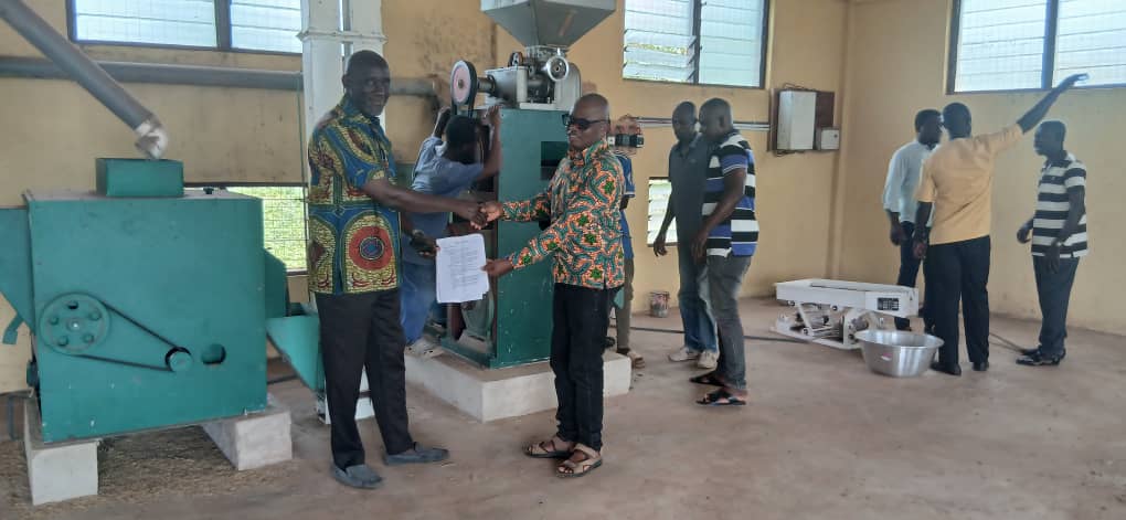 Bia East District Assembly Hands Over Rice Processing Mill to Management Committee at Camp 15 Junction