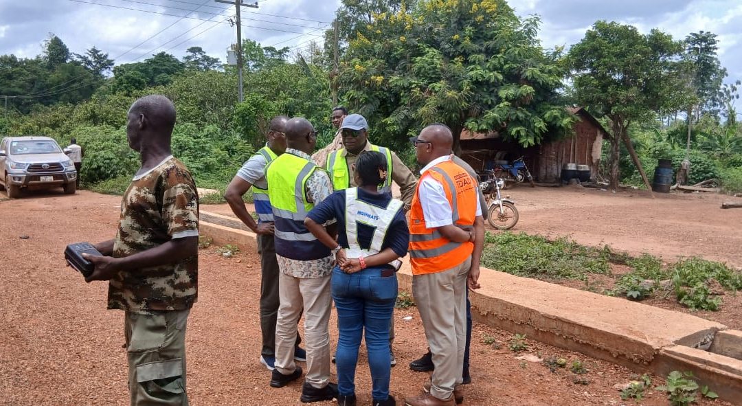 Minister of Roads Embarks on Monitoring Tour to Assess Progress on Government’s “Big Push” Road Projects in Bia East